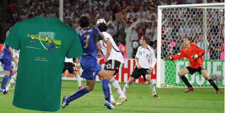 t-shirt disegno gol di grosso contro germania 2006